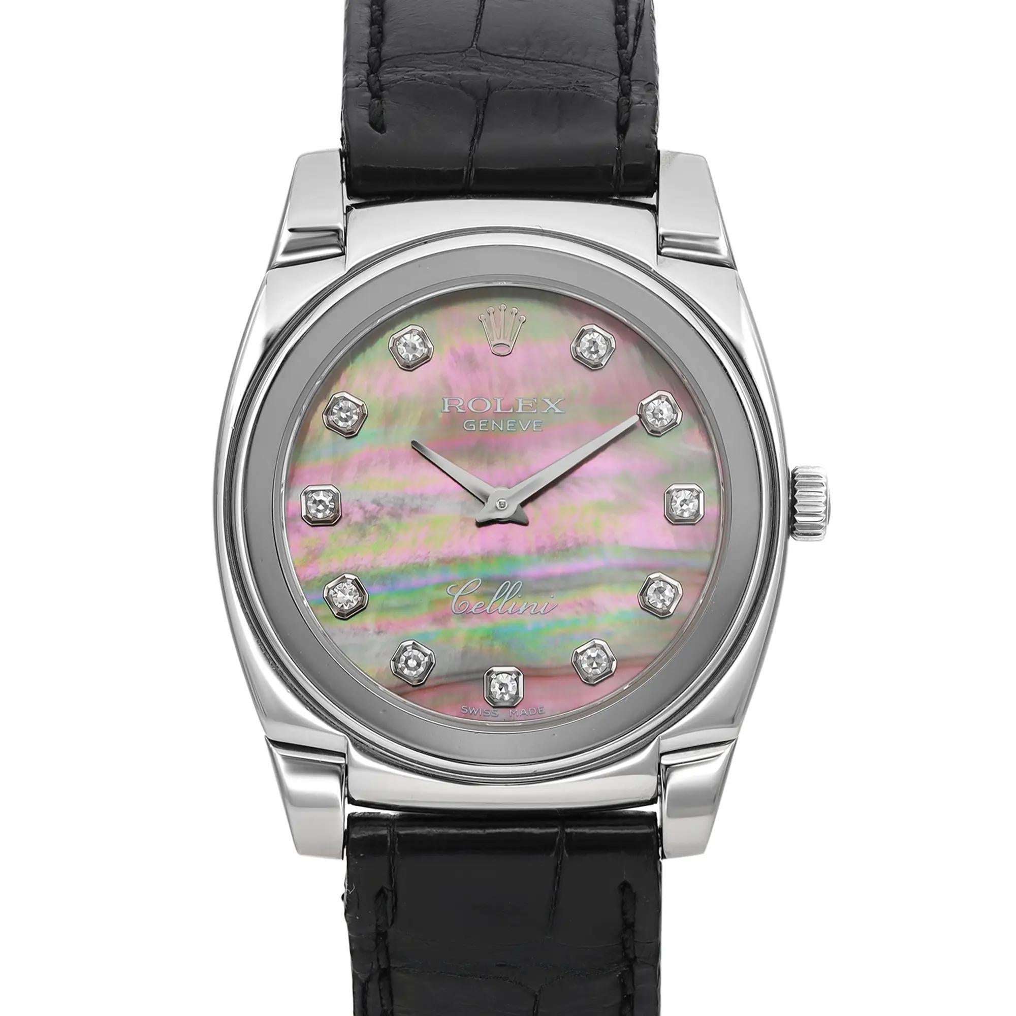 Pre-owned. The watch was manufactured in 1999 The band shows heavy signs of wear. 


Brand: Rolex
Model: Rolex Cellini Cestello
Model Number: 5320
Type: Wristwatch
Department: Unisex Adult
Vintage: Yes (Year Manufactured: 1990-1999)
Movement: