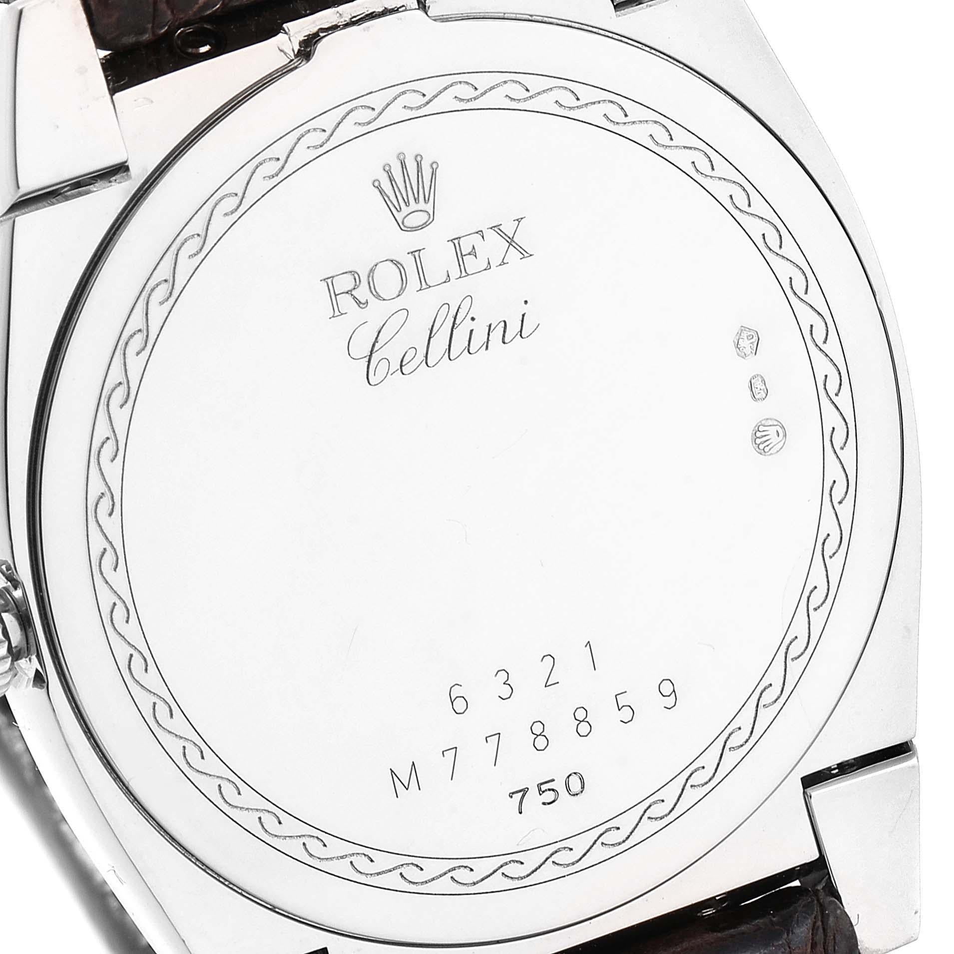 Rolex Cellini Cestello 18 Karat Gold Mother of Pearl Diamond Ladies Watch 6321 For Sale 1