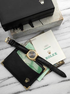 Rolex Cellini Cestello 5320 18K YG Grey Sunburst Dial Manual 32mm Full Set