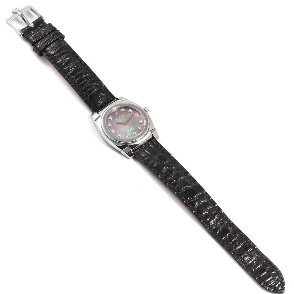 Rolex Cellini Cestello White Gold MOP Diamond Dial Ladies Watch 5310 For Sale 5