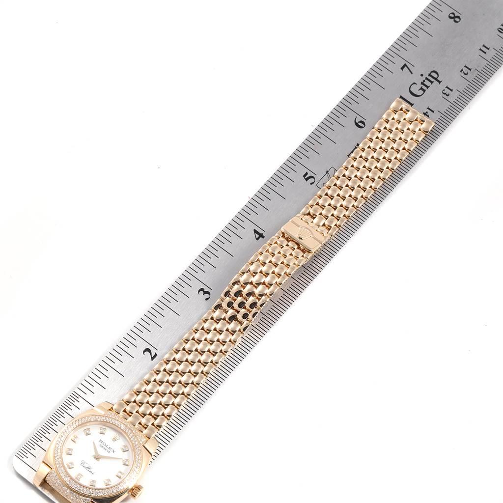 Rolex Cellini Cestello Yellow Gold Diamond Ladies Watch 6311 Box Papers For Sale 1