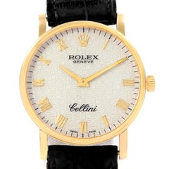 Rolex Cellini Classic 18 Karat Yellow Gold Anniversary Dial Watch 5115