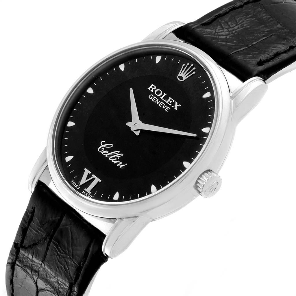 Rolex Cellini Classic 18 Karat White Gold Black Dial Men’s Watch 5116 2