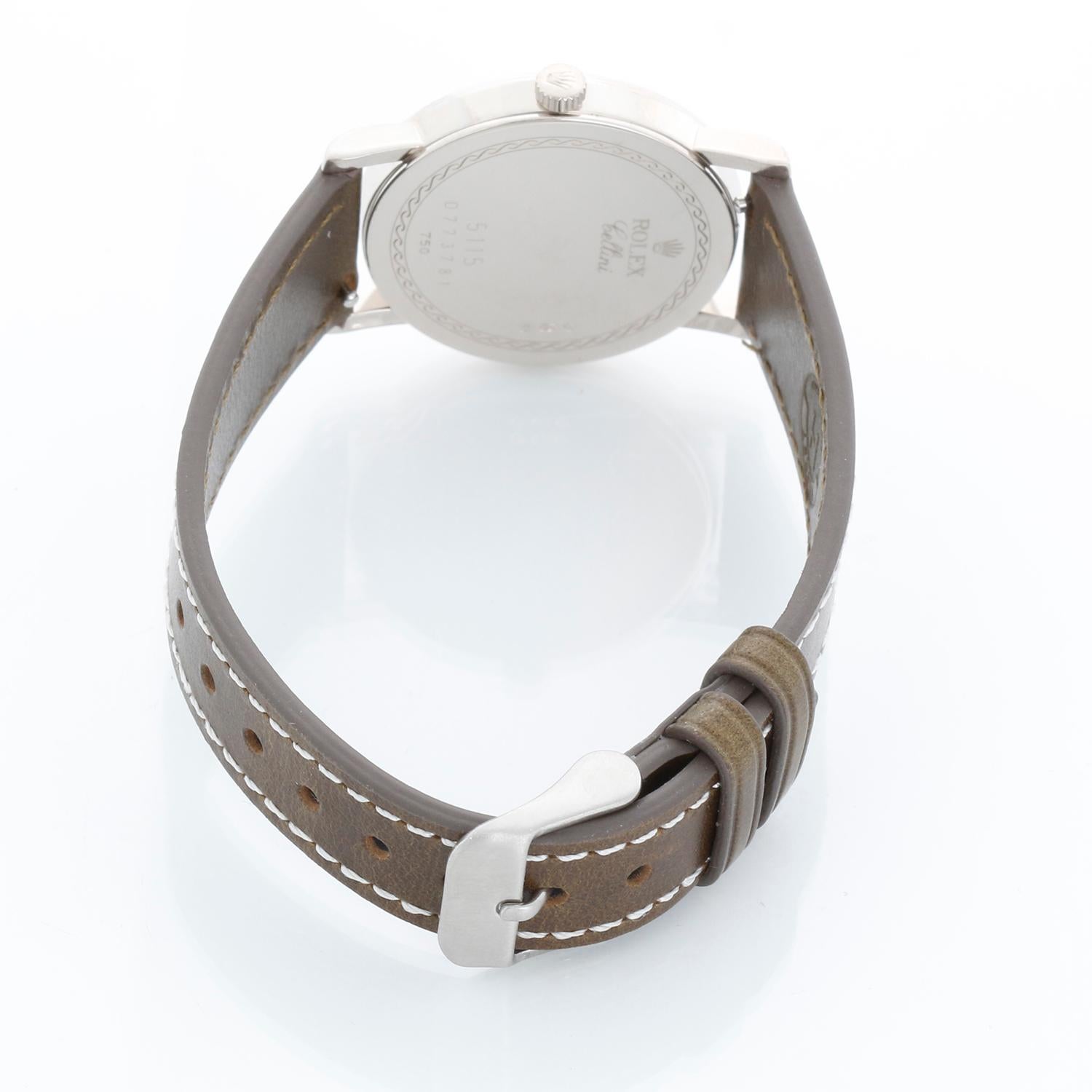 Rolex Cellini Classic Orologio da uomo in oro bianco 18 carati 5115/9 In condizioni ottime in vendita a Dallas, TX