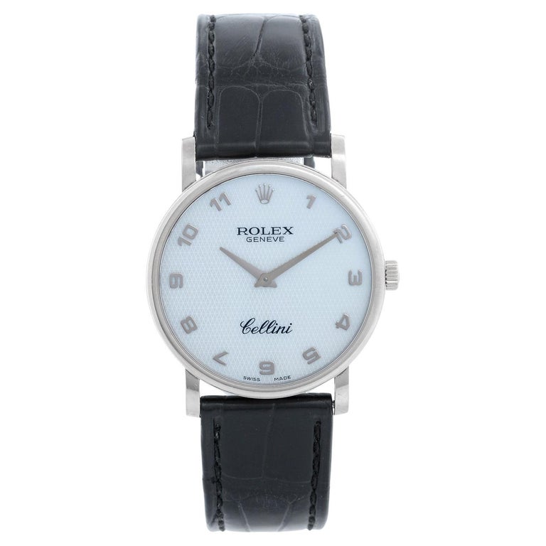 Rolex Cellini Classic 18k White Gold Men's Watch 5115/9 For Sale