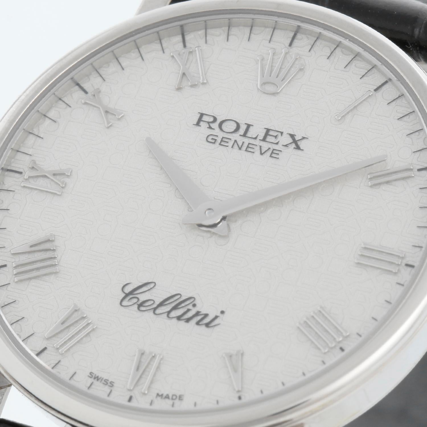 Rolex Cellini Classic 18k Weißgold Herrenuhr 5115 im Angebot 1
