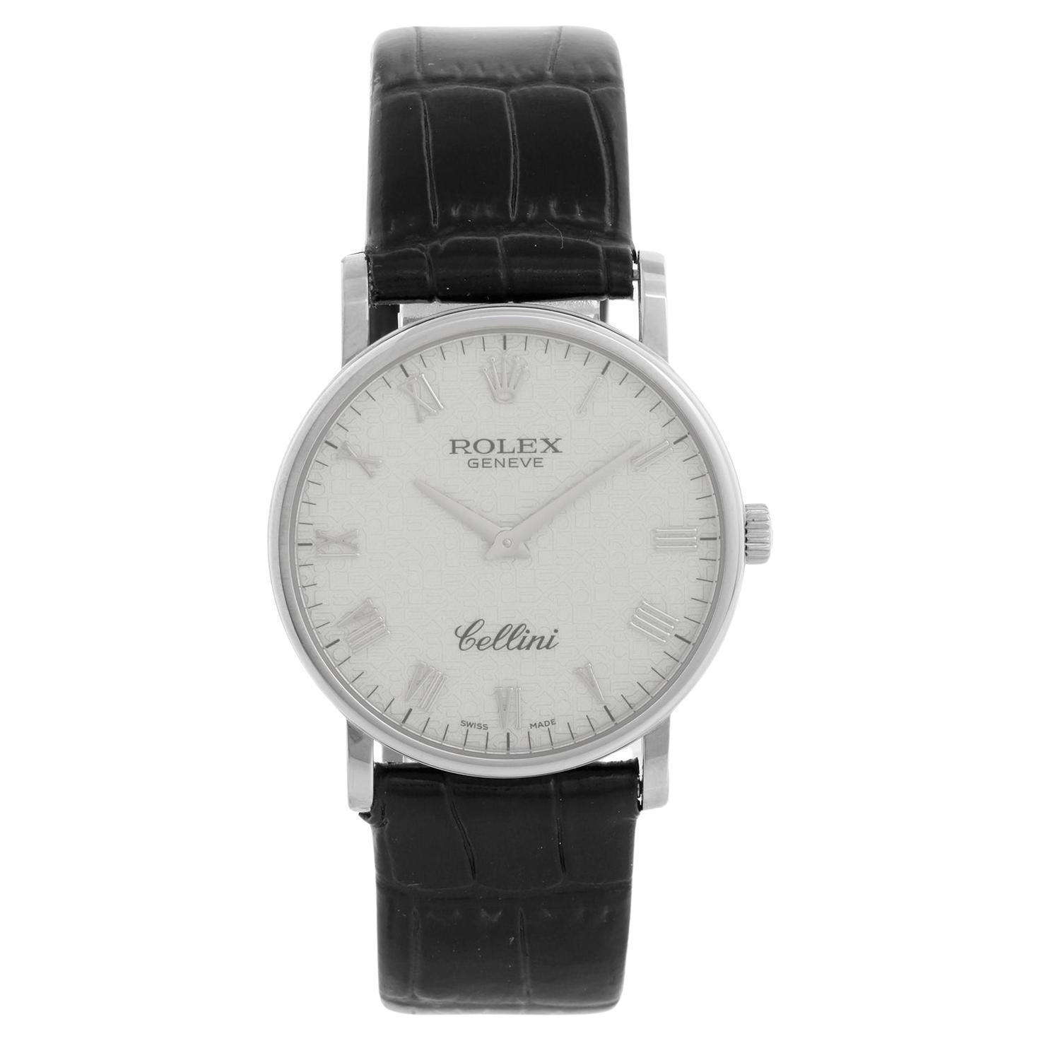 Rolex Cellini Classic 18k White Gold Men's Watch 5115 For Sale