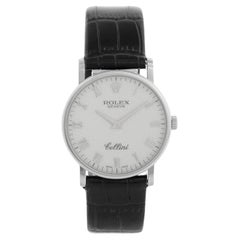 Vintage Rolex Cellini Classic 18k White Gold Men's Watch 5115
