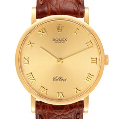 Rolex Cellini Classic 18K Yellow Gold Champagne Dial Mens Watch 5112