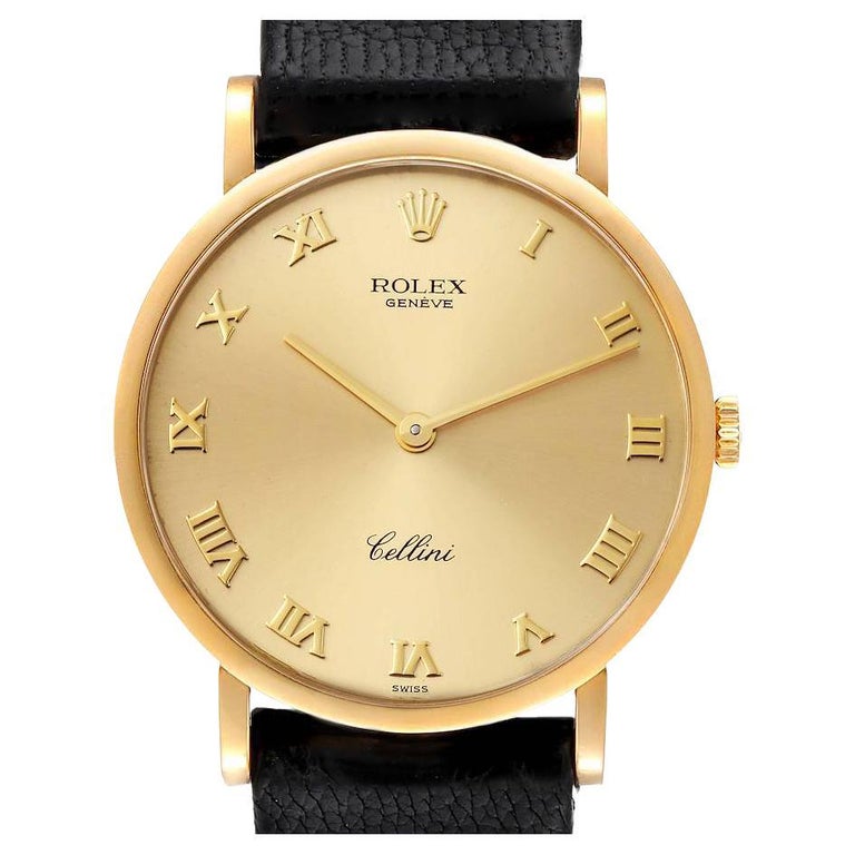 Rolex Cellini Classic 18K Yellow Gold Champagne Dial Mens Watch 5112 For  Sale at 1stDibs