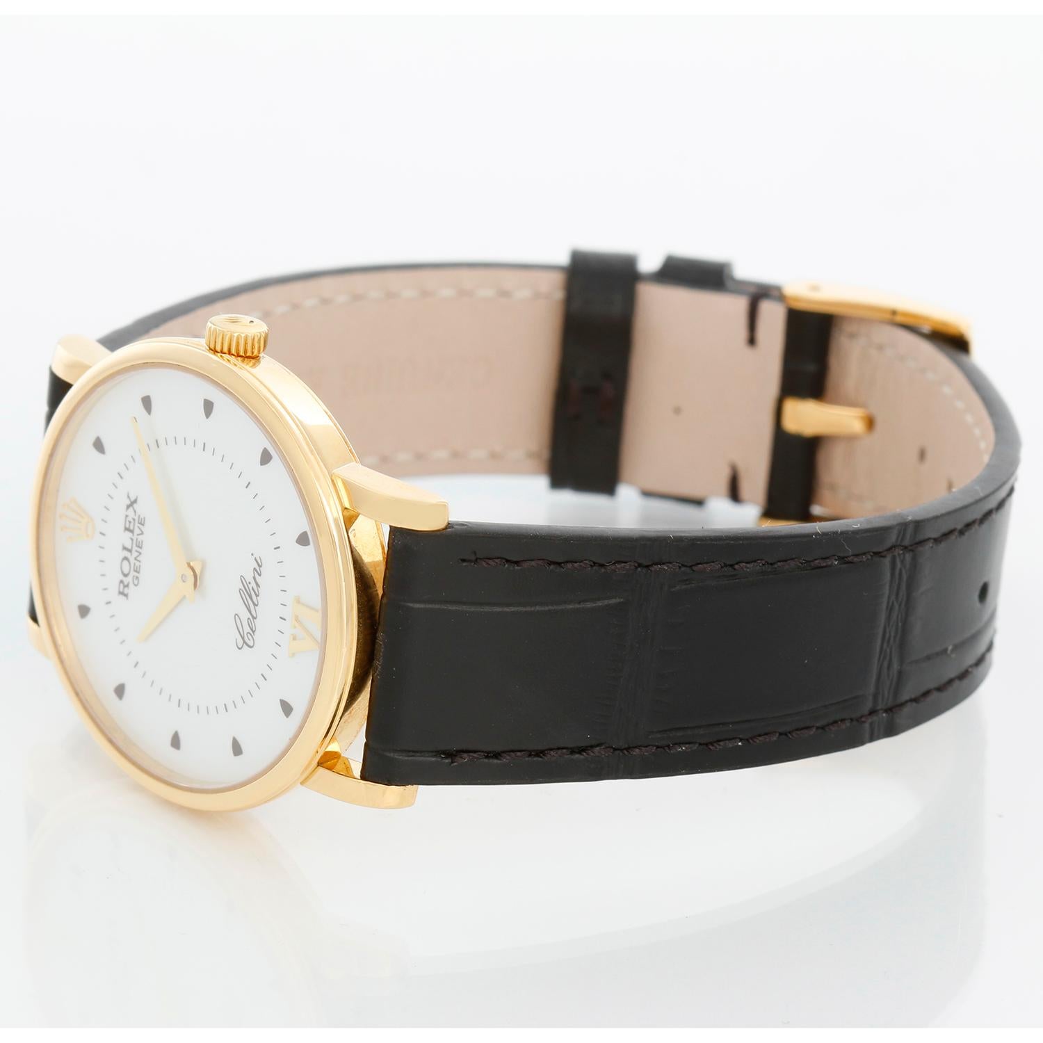 Rolex Cellini Classic 18k Yellow Gold Men's Watch 5115 In Excellent Condition In Dallas, TX