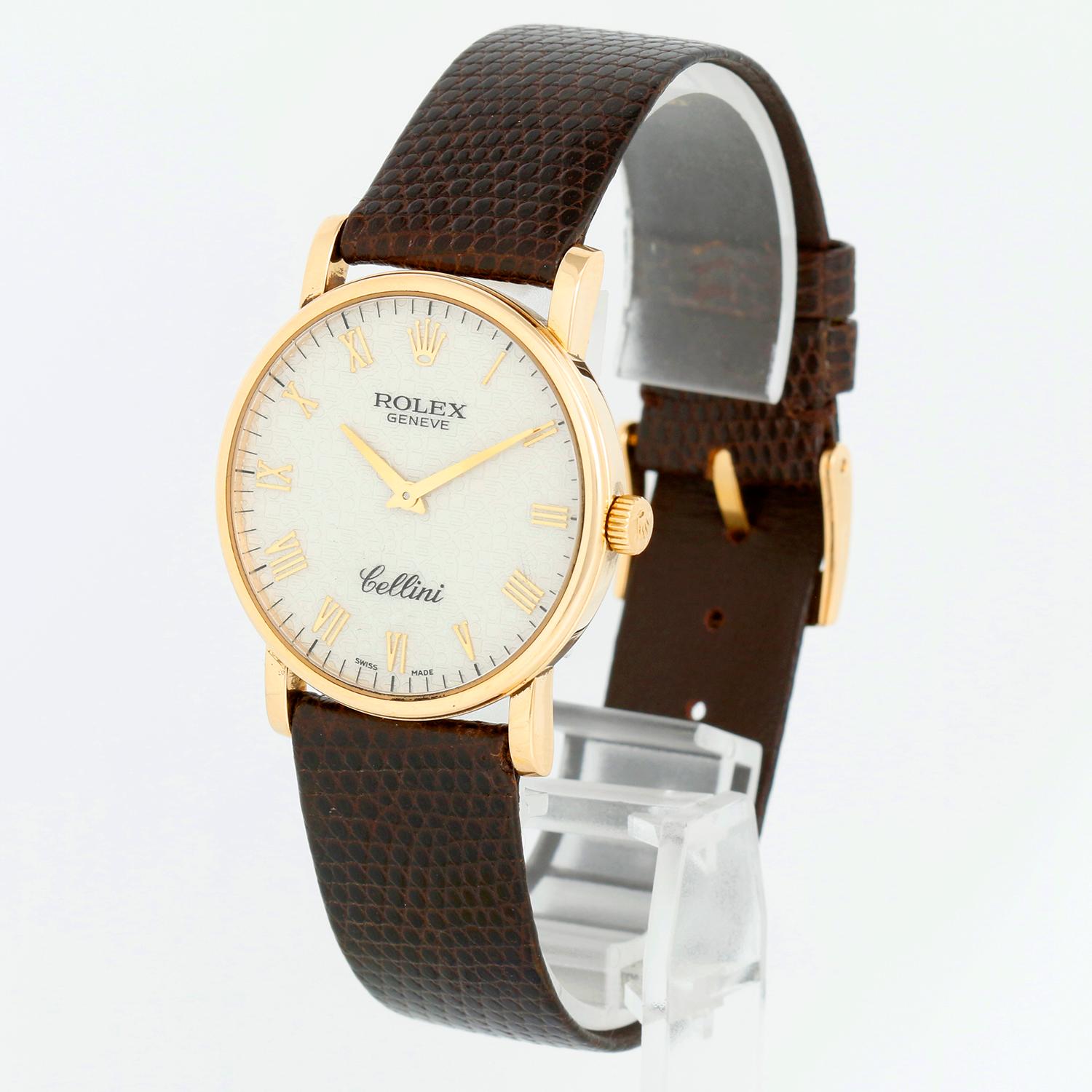 Rolex Cellini Classic 18k Yellow Gold Men's Watch 5115 In Excellent Condition In Dallas, TX