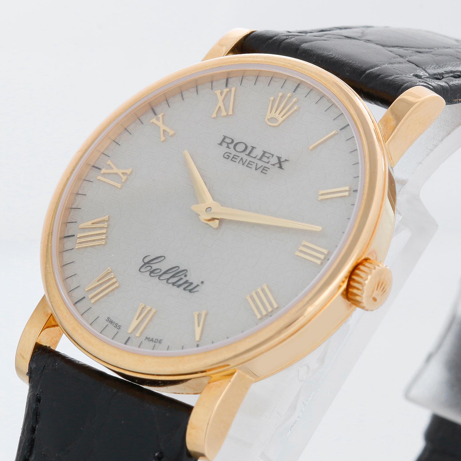 Rolex Cellini Classic 18k Yellow Gold Men's Watch 5115 In Excellent Condition In Dallas, TX