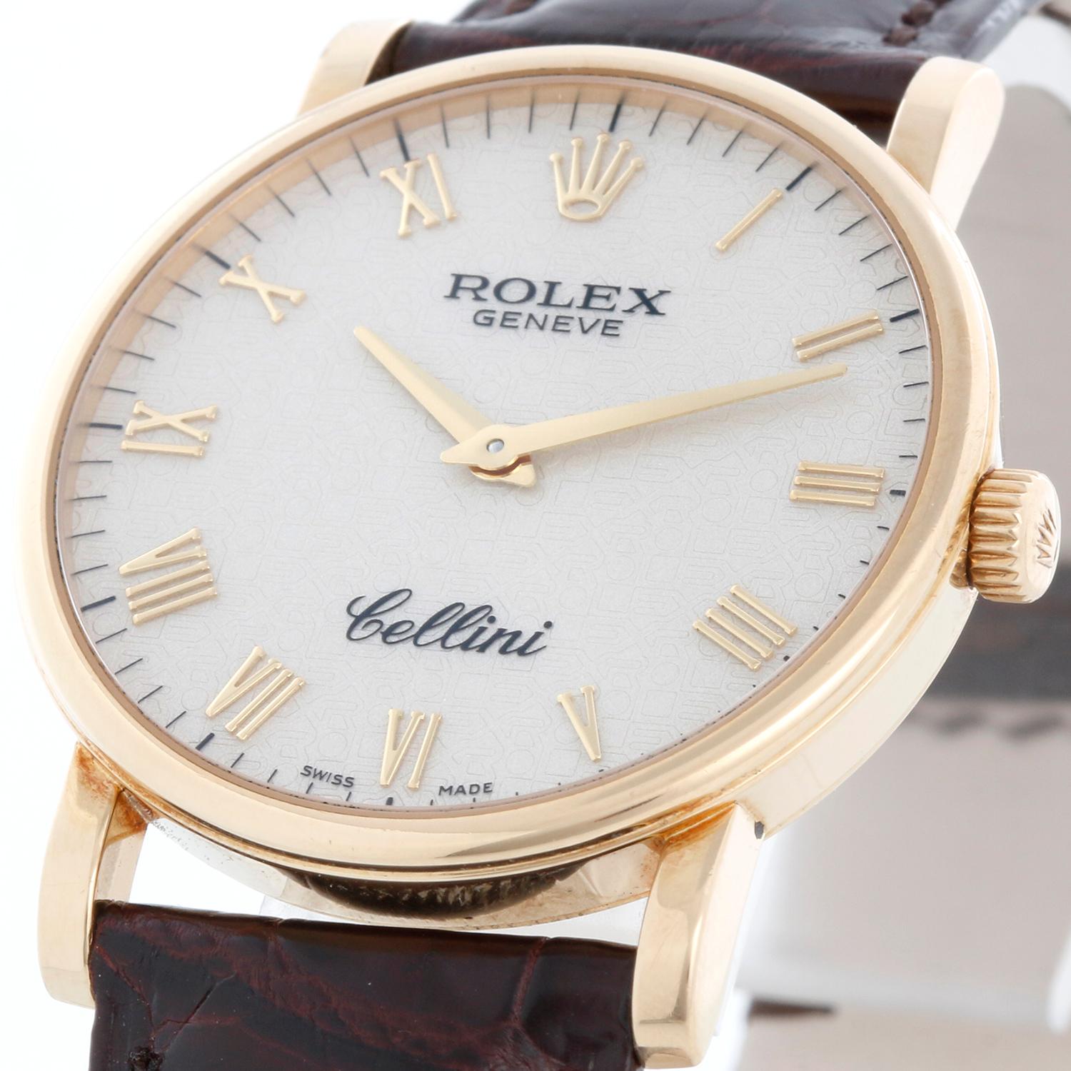 Rolex Cellini Classic 18k Yellow Gold Men's Watch 5115 For Sale 2