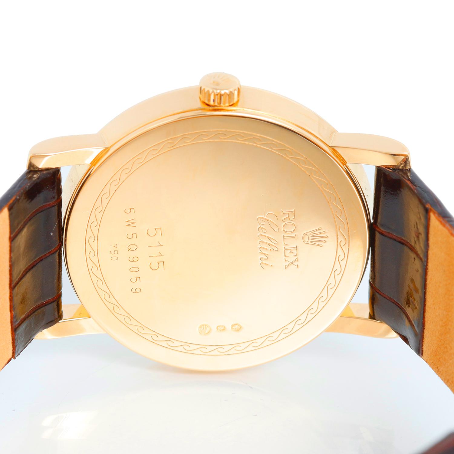 Rolex Cellini Classic 18k Yellow Gold Men's Watch 5115 For Sale at 1stDibs