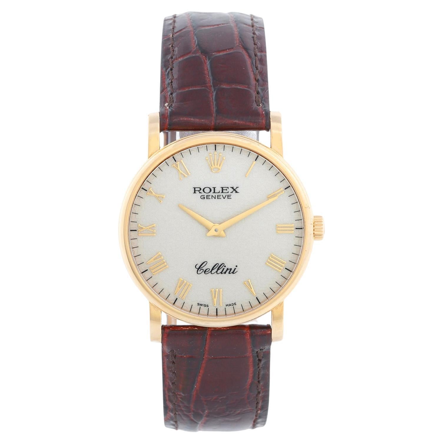 Rolex Cellini Classic 18k Yellow Gold Men's Watch 5115 For Sale
