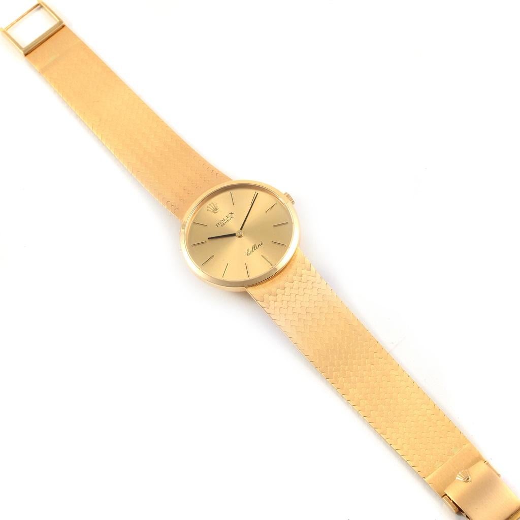 Rolex Cellini Classic 18 Karat Yellow Gold Vintage Men's Watch 4309 For Sale 4