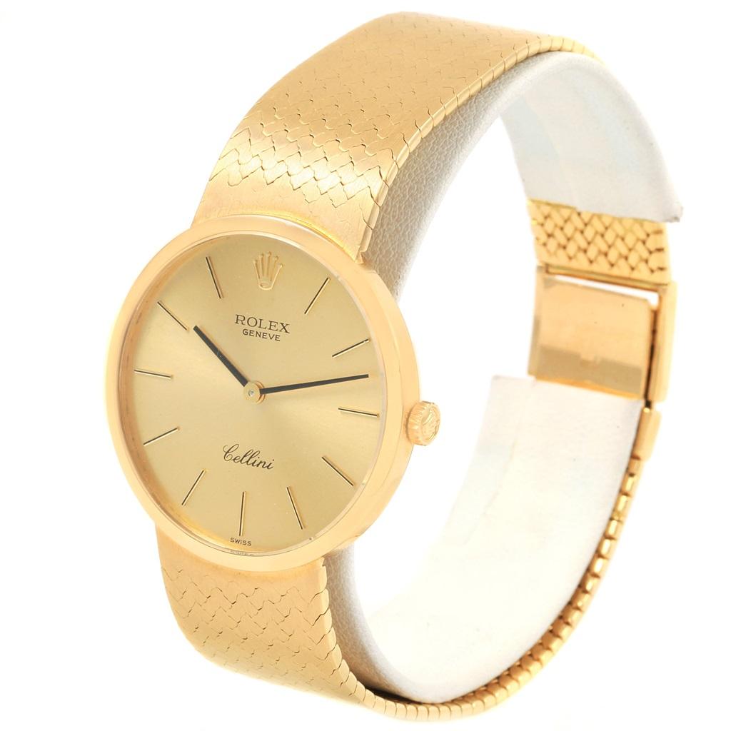 rolex cellini 18k gold watch