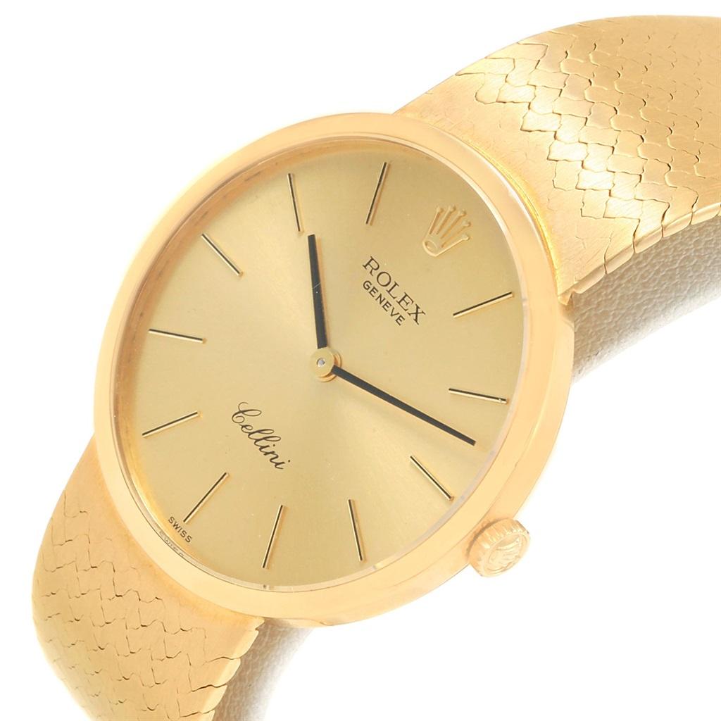 Rolex Cellini Classic 18 Karat Yellow Gold Vintage Men's Watch 4309 In Excellent Condition For Sale In Atlanta, GA