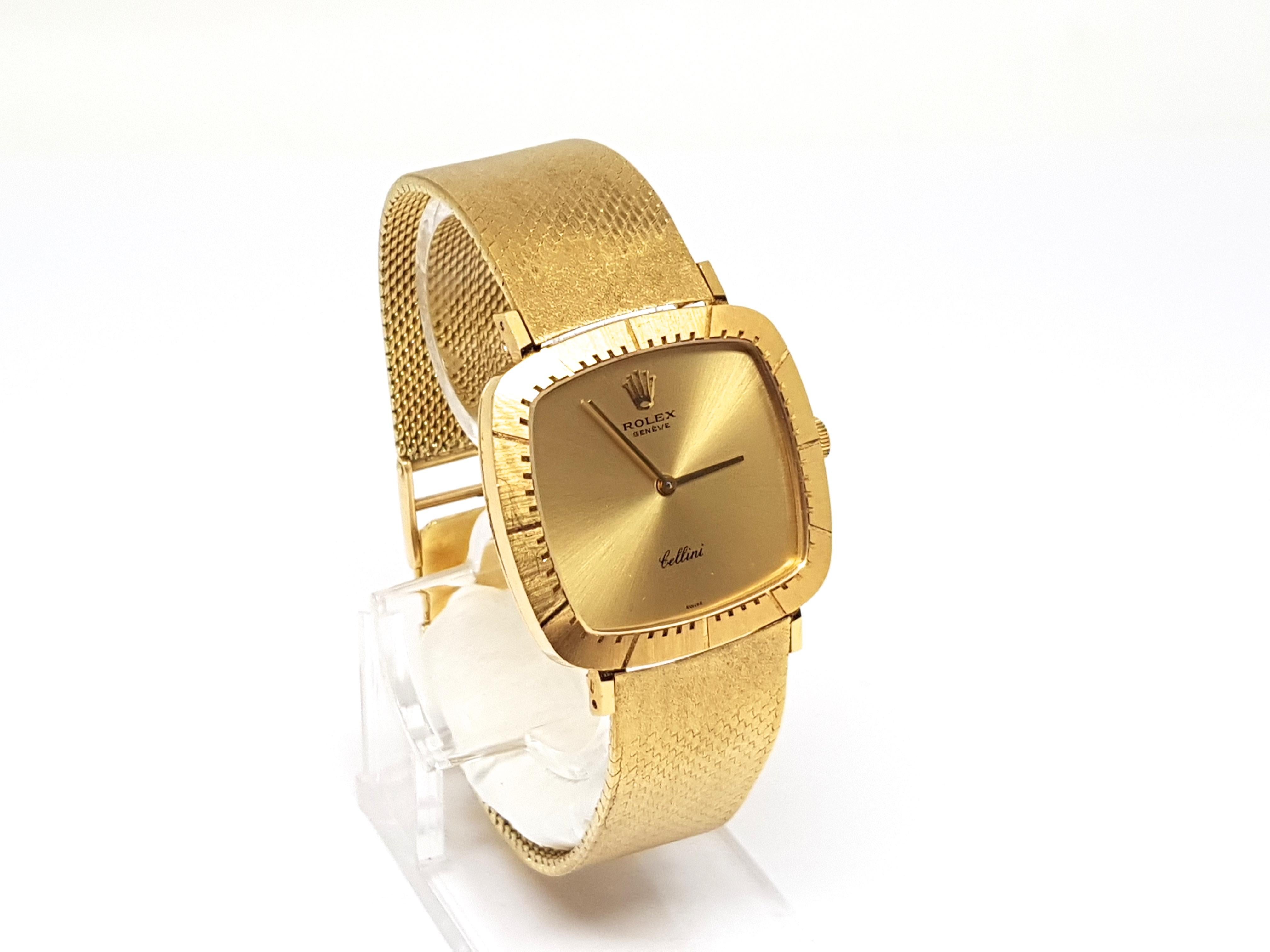 Rolex Cellini Classic 1970-1979 Reference 4084 18 Karat Yellow Gold Men's Watch In Excellent Condition In Antwerp, BE