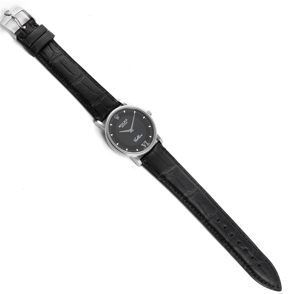 Rolex Cellini Classic White Gold Black Dial Men's Watch 5115 For Sale 9