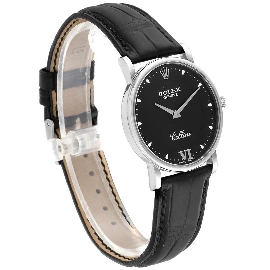 Rolex Cellini Classic White Gold Black Dial Men's Watch 5115 For Sale 1
