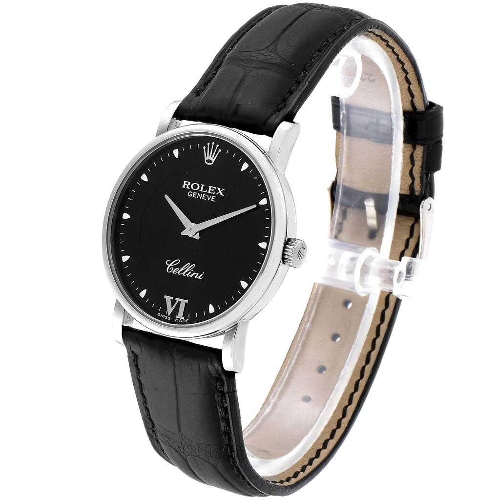Rolex Cellini Classic White Gold Black Dial Men's Watch 5115 For Sale 2