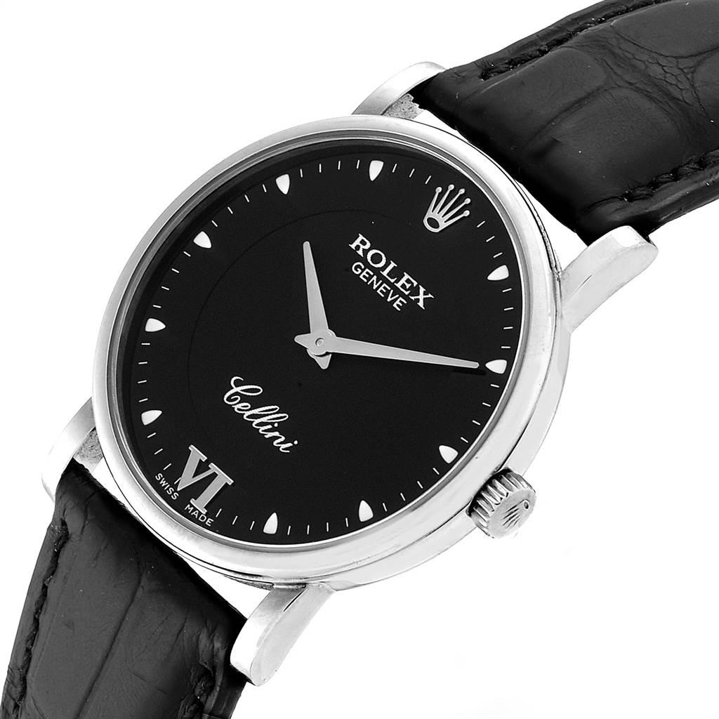 Rolex Cellini Classic White Gold Black Dial Men's Watch 5115 For Sale 3