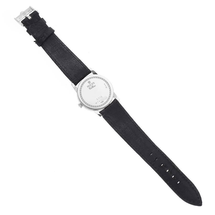 Rolex Cellini Classic Silver Dial White Gold Mens Watch 5116 3