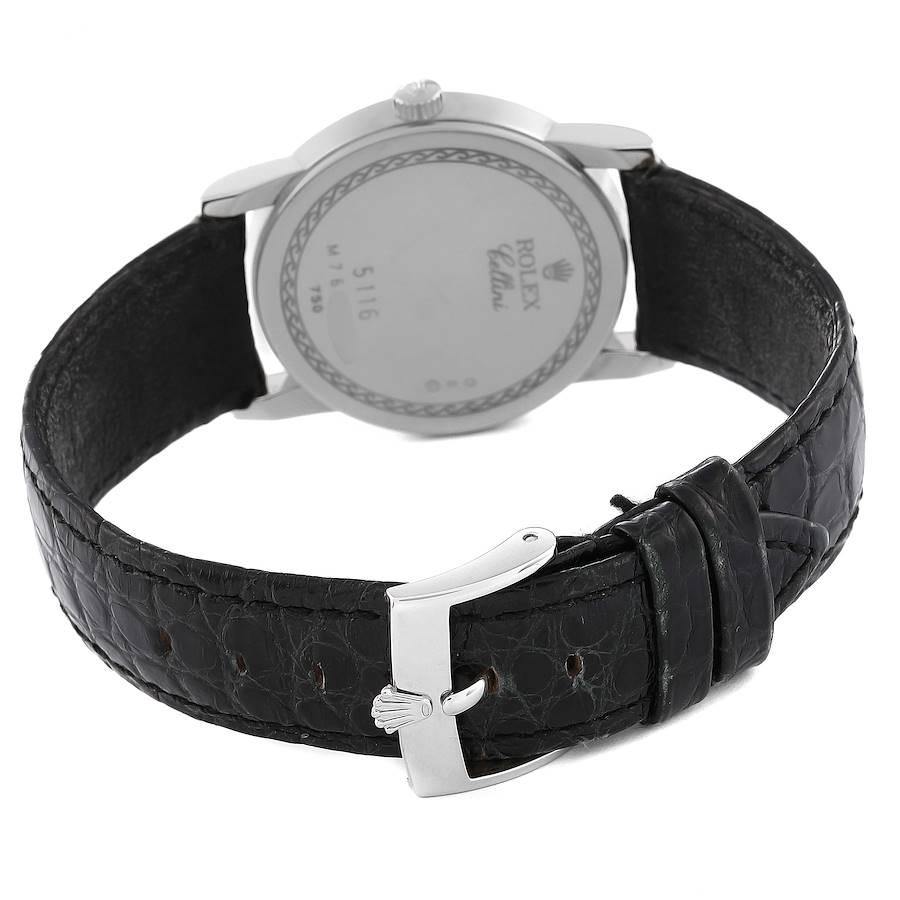 Rolex Cellini Classic Silver Dial White Gold Mens Watch 5116 1