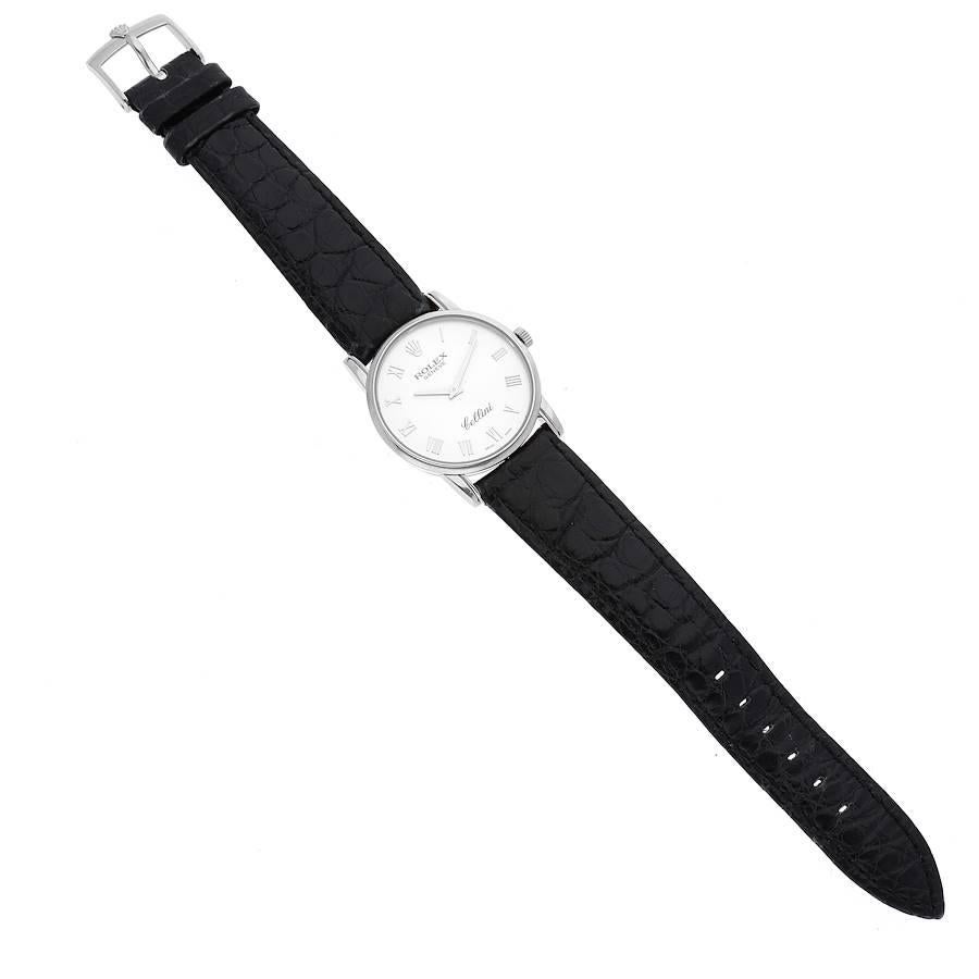 Rolex Cellini Classic Silver Dial White Gold Mens Watch 5116 2