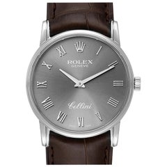 Rolex Cellini Classic Slate Dial 18 Karat White Gold Men's Watch 5116