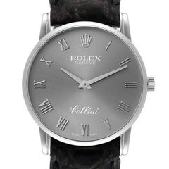 Rolex Cellini Classic Slate Dial White Gold Mens Watch 5116 Box Papers