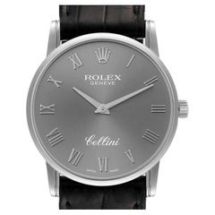 Rolex Cellini Classic Slate Dial White Gold Mens Watch 5116 Papers