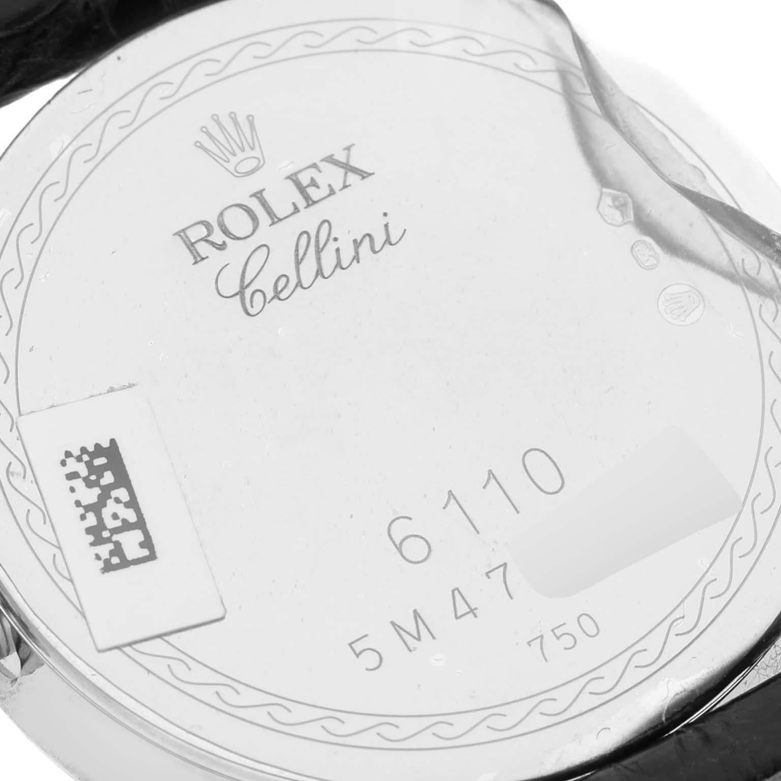 Rolex Cellini Classic White Gold Anniversary Dial Ladies Watch 6110 Unworn 1