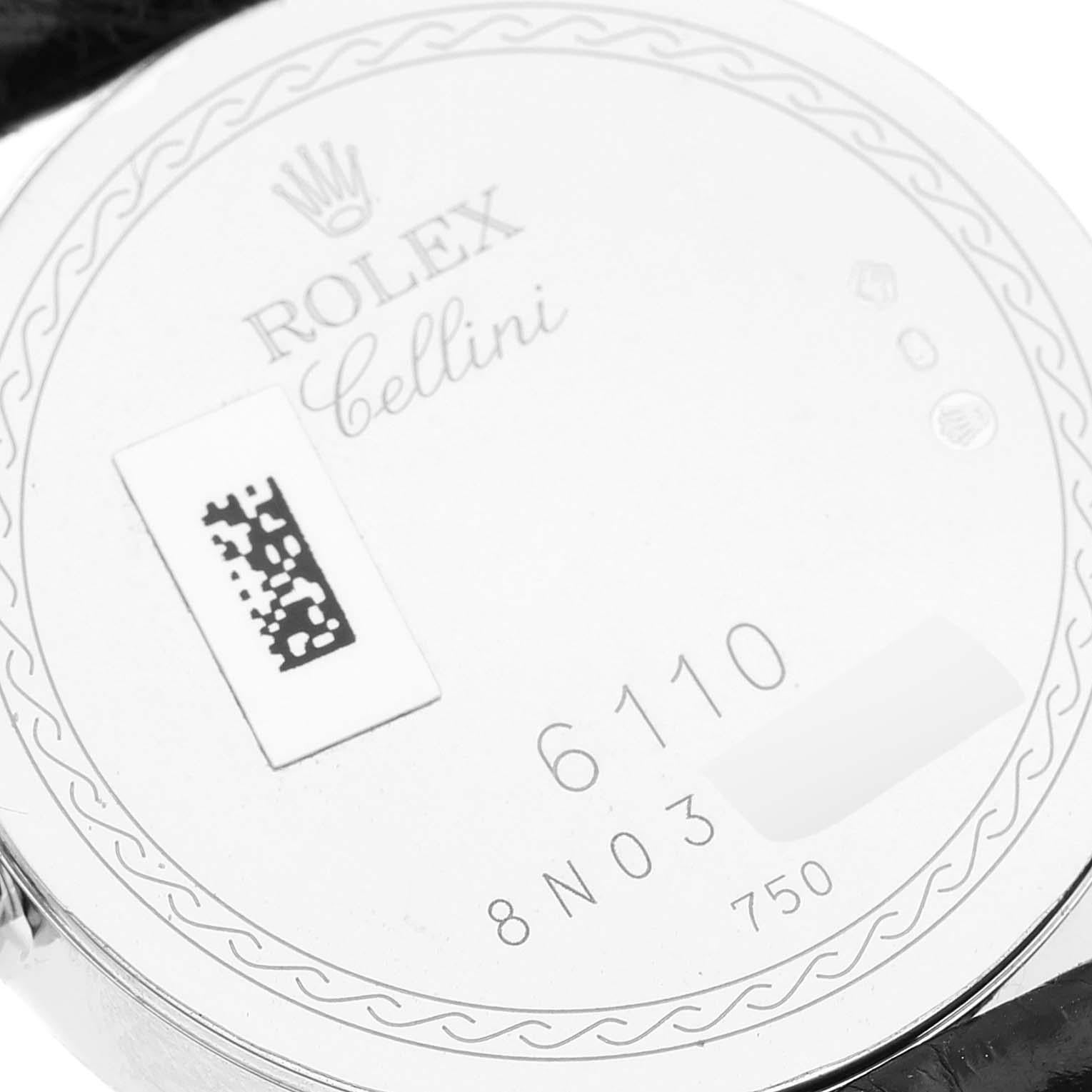 Rolex Cellini Classic White Gold Anniversary Dial Ladies Watch 6110 Unworn 4