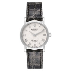 Rolex Cellini Classic Quadrante Anniversario in oro bianco Orologio da donna 6110 Non indossato