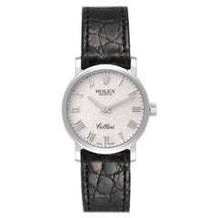 Rolex Cellini Classic Quadrante Anniversario in oro bianco Orologio da donna 6110 Non indossato