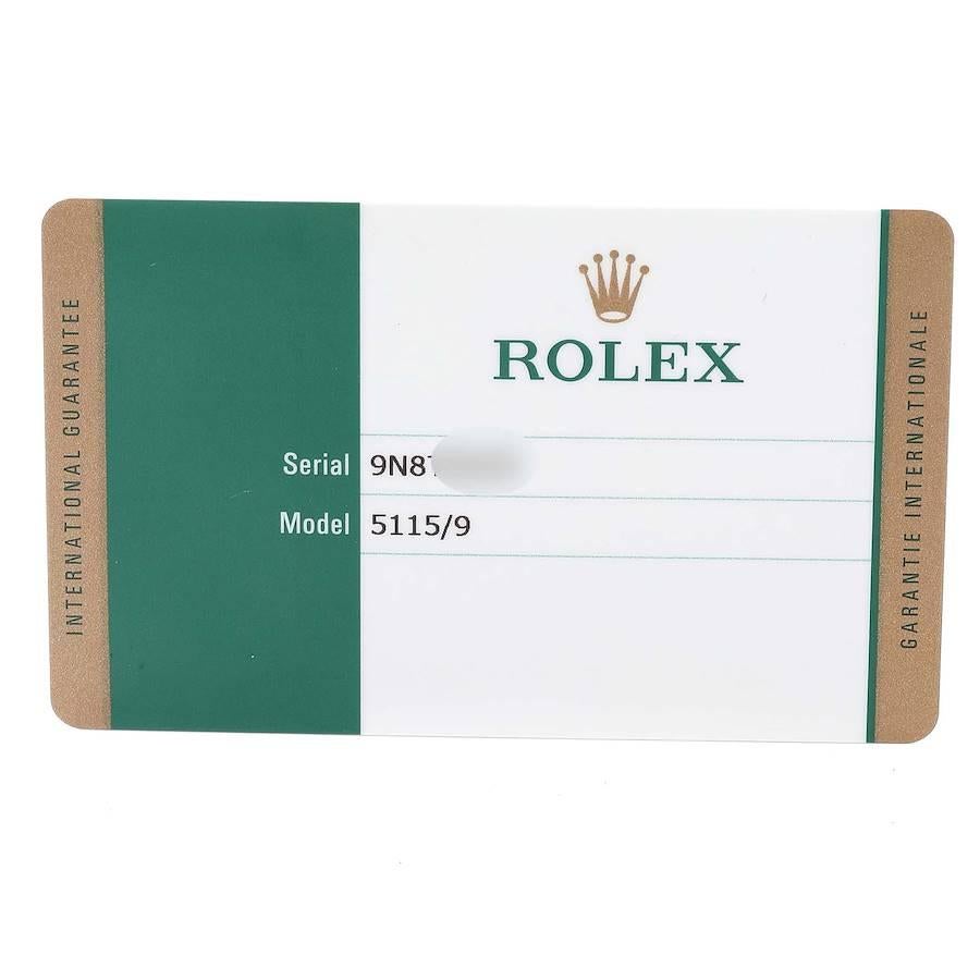 Rolex Cellini Classic White Gold Anniversary Dial Mens Watch 5115 Card 5