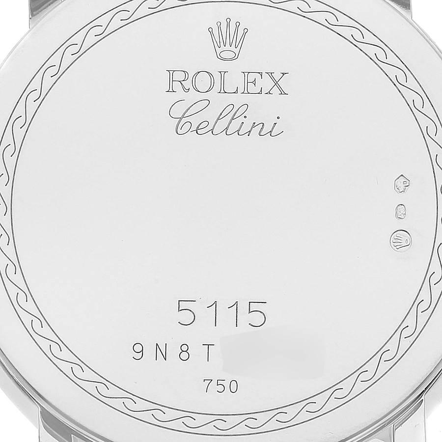 Men's Rolex Cellini Classic White Gold Anniversary Dial Mens Watch 5115 Card