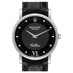 Rolex Cellini Classic White Gold Black Dial Men’s Watch 5115