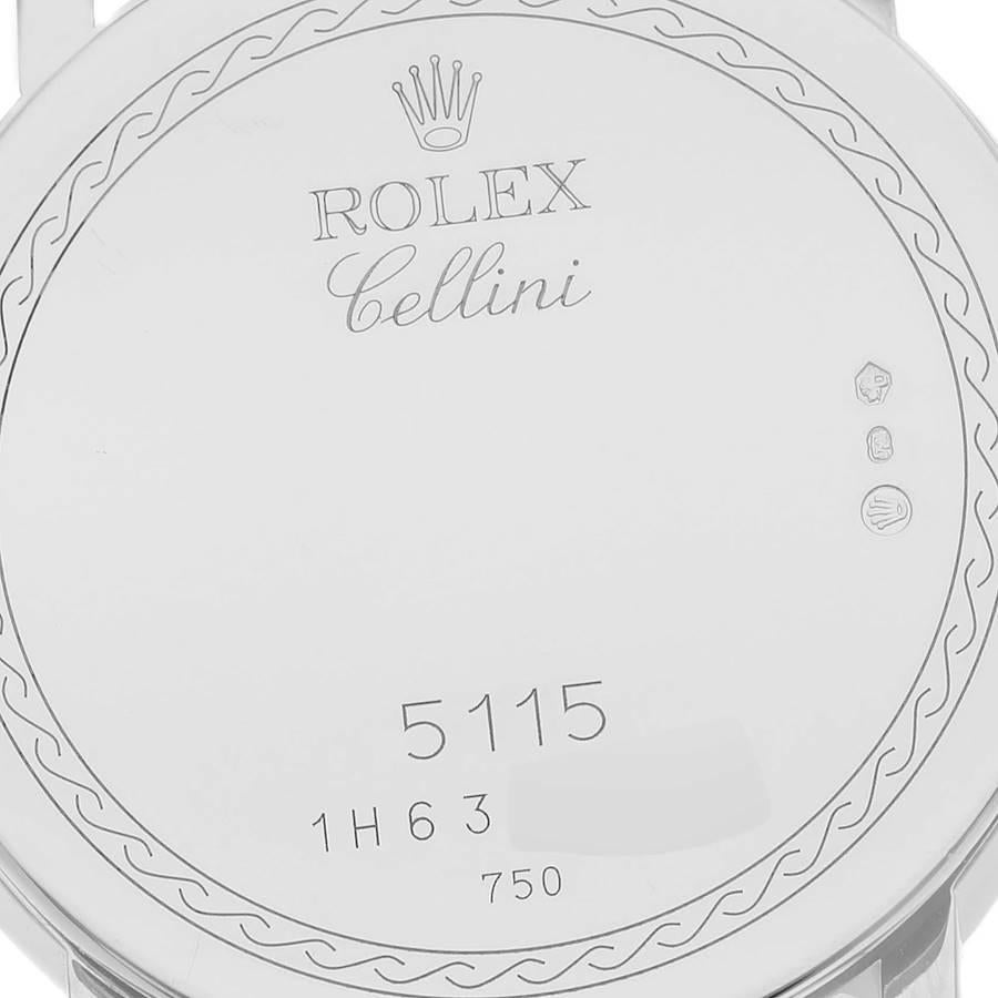 Rolex Cellini Classic White Gold Decorated Silver Dial Mens Watch 5115 Card 2