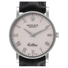 Rolex Cellini Classic White Gold Ivory Anniversary Dial Mens Watch 5115
