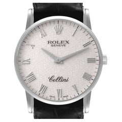 Rolex Cellini Classic White Gold Ivory Anniversary Dial Mens Watch 5116