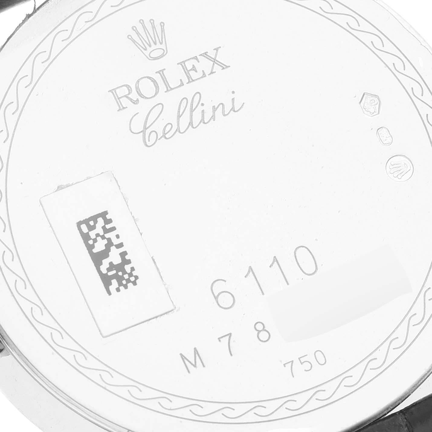 Rolex Cellini Classic Weißgold Perlmutt Zifferblatt Damenuhr 6110 Ungetragen 5
