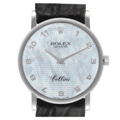 Rolex Cellini Classic White Gold Mother of Pearl Dial Mens Watch 5115
