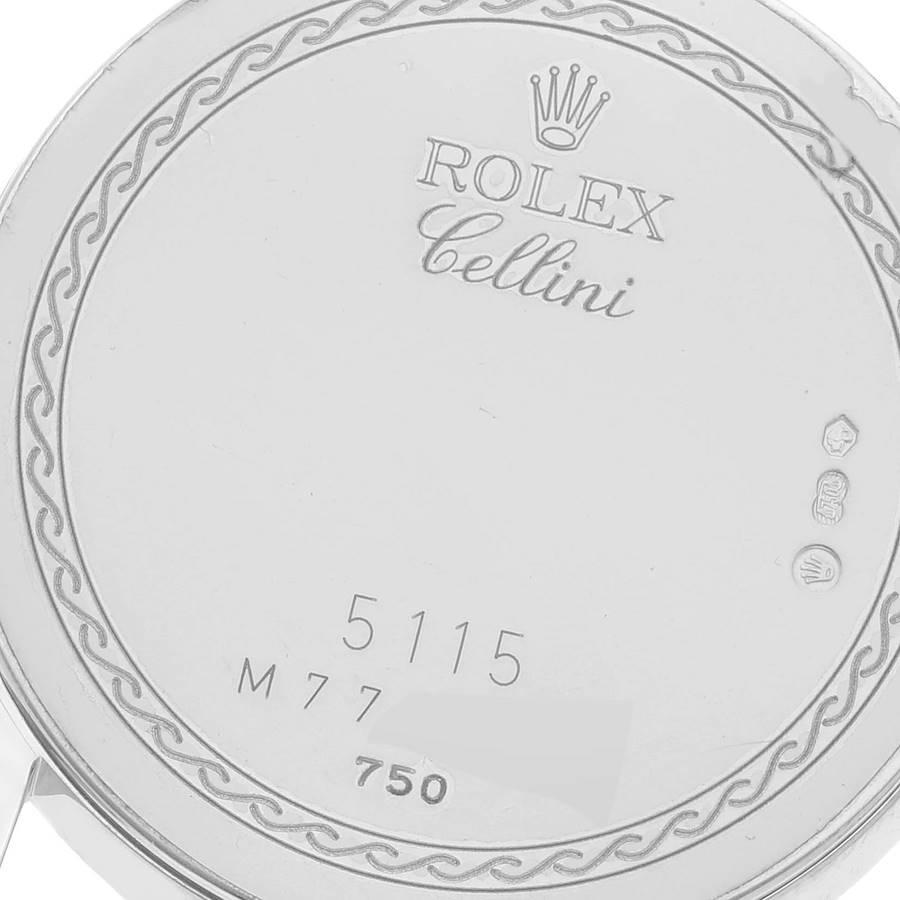 Rolex Cellini Classic White Gold Silver Dial Mens Watch 5115 1