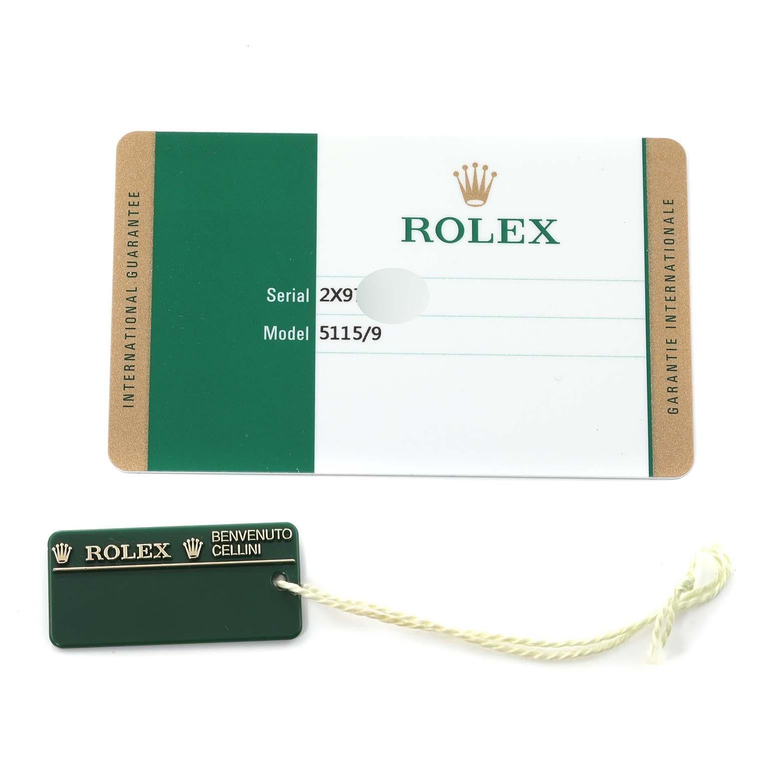 Rolex Cellini Classic Montre pour hommes 5115 non portée en vente 7