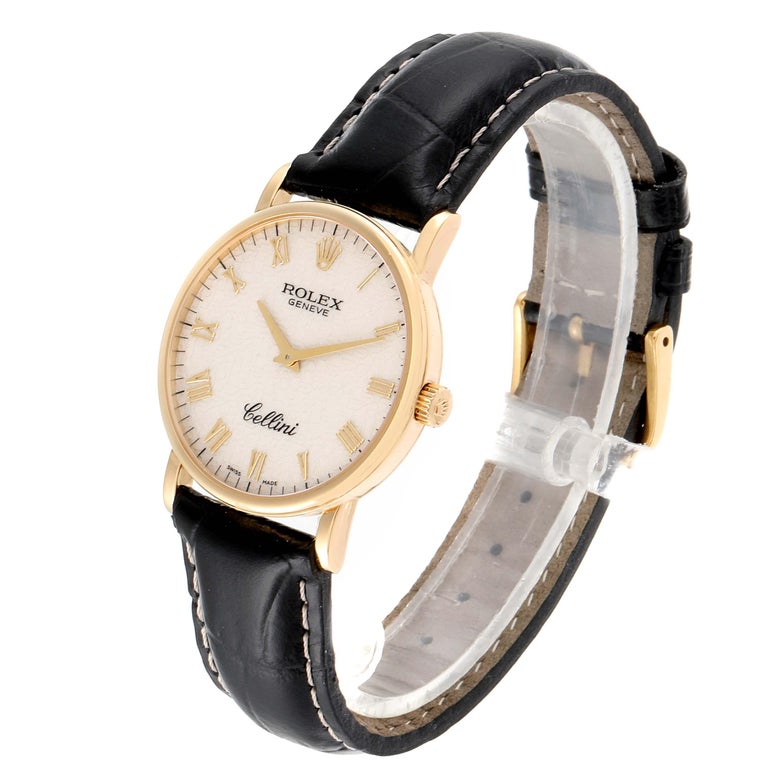 Rolex Cellini Classic Yellow Gold Anniversary Dial Men's Watch 5115 For ...