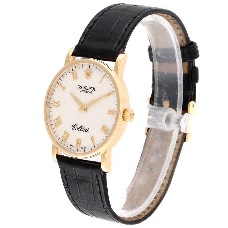 Rolex Cellini Classic Yellow Gold Anniversary Dial Men's Watch 5115 For ...